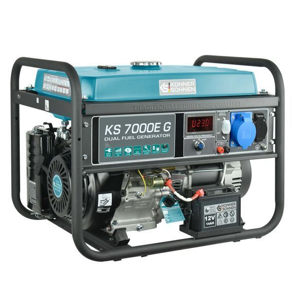 K&ouml;nner & S&ouml;hnen Генератор газово-бензиновый KS 7000E G, 230В, 5.5кВт, электростартер, 77.2кг