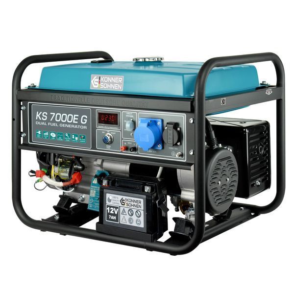 K&ouml;nner & S&ouml;hnen Генератор газово-бензиновый KS 7000E G, 230В, 5.5кВт, электростартер, 77.2кг