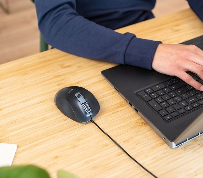 Миша Trust Fyda ComFortable ECO, USB-A, чорно-сірий 24728_TRUST фото