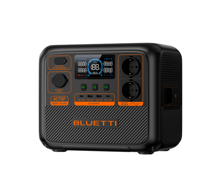 Портативна зарядна станція BLUETTI AC70P Portable Power Station | 1000W 864Wh (AC70P) AC70P фото