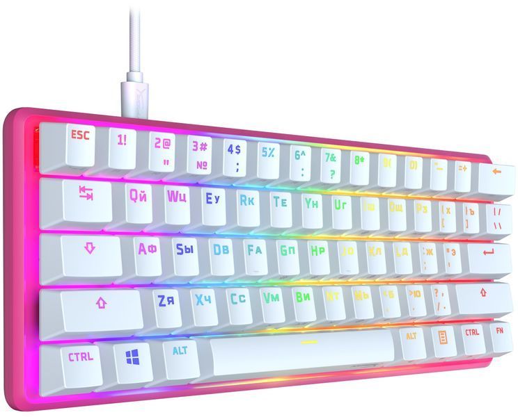 HyperX Клавіатура Alloy Origin 60 Red USB RGB ENG/RU, Pink