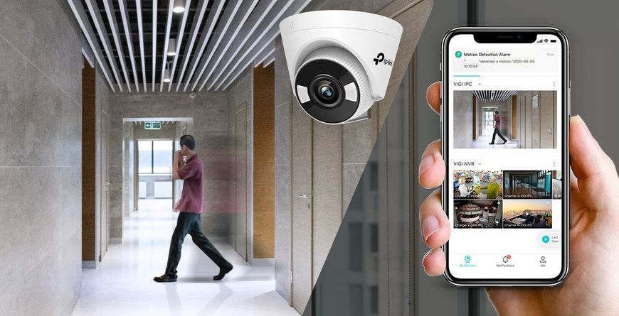 TP-Link IP-Камера VIGI C440-W-4, PoE, 4Мп, 4 мм, Wi-Fi, H265+, IP66, Turret, кольорове нічне бачення, внутрішня