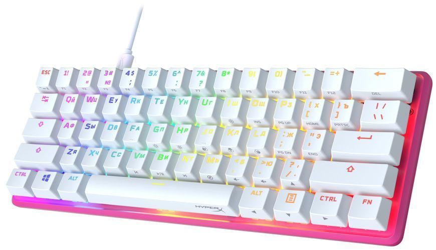 HyperX Клавіатура Alloy Origin 60 Red USB RGB ENG/RU, Pink