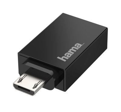 HAMA OTG Micro USB - USB 2.0 Black