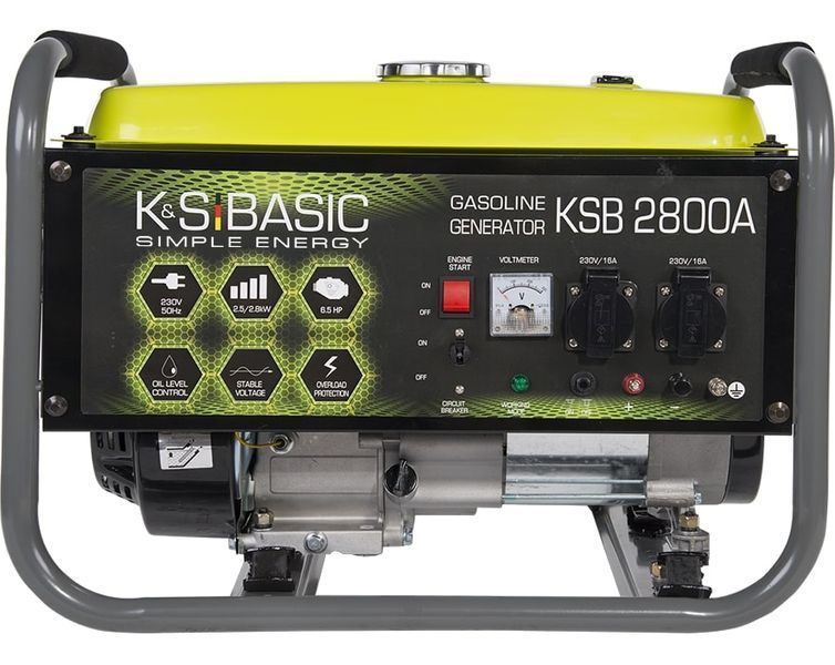K&ouml;nner & S&ouml;hnen Генератор бензиновий Basic KSB 2800A, 230В, 2.8кВт, ручний запуск, 36.2кг
