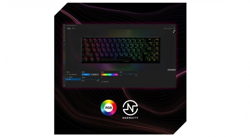 HyperX Клавіатура Alloy Origins 65 Red USB RGB ENG/RU, Black