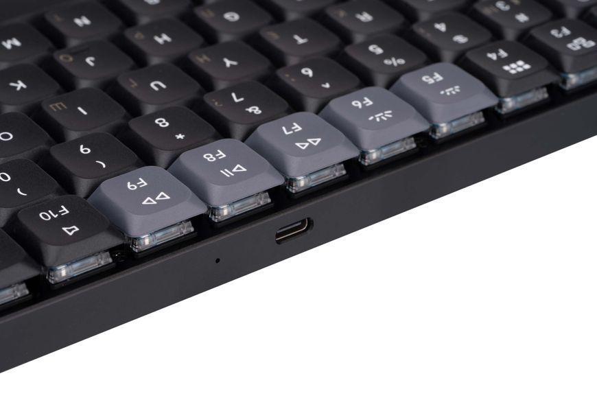 Keychron Клавіатура механічна K3 PRO 84Key, Gateron Blue, BT/USB-A, Low Profile, QMK, EN/UKR, RGB, Black