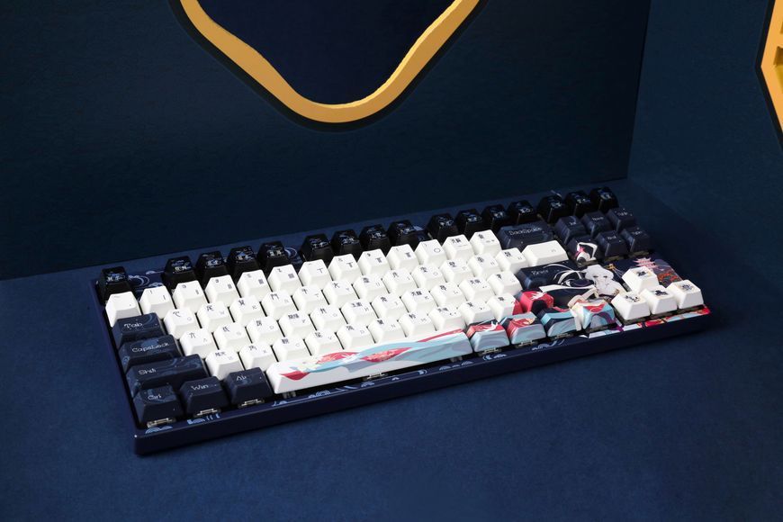 Varmilo Клавиатура механическая VPE87 Chang'e 87Key, K-Prestige Light, BT/WL/USB-A, EN, White Led, Синий