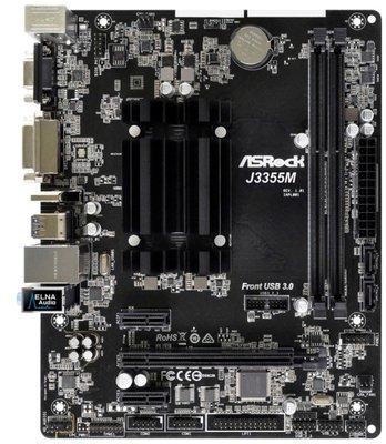 ASRock Материнська плата J3355M CPU Celeron J3355 (2.5 GHz)DC 2xDDR3 HDMI D-Sub mATX