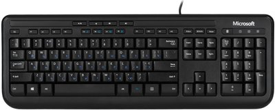 Microsoft Клавиатура Wired Keyboard 600 104key, USB, EN/UKR/RU, Чёрный