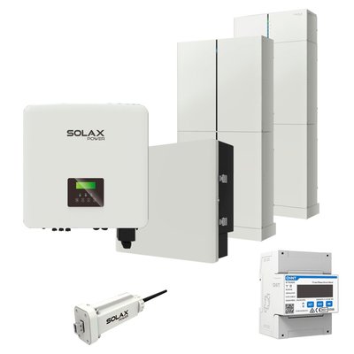 Комплект Solax 6.3: Трехфазный гибридный инвертор на 12 кВт, с АКБ на 12,4 кВт*ч