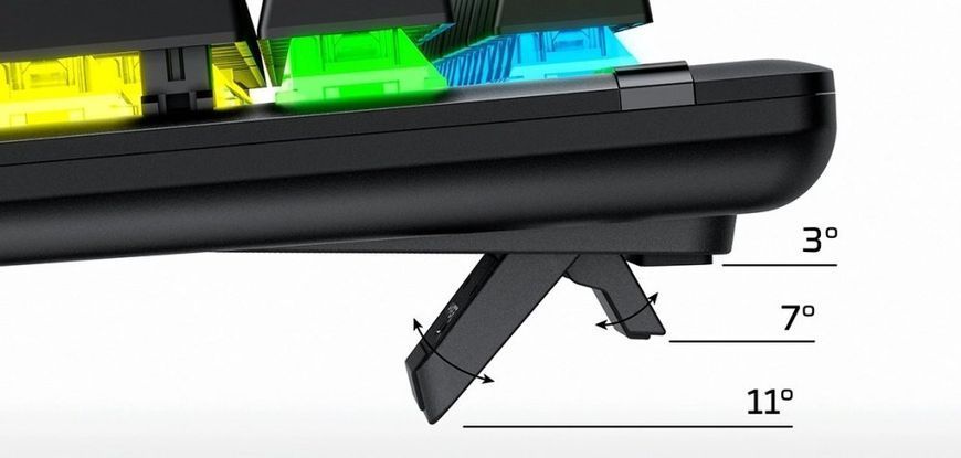 HyperX Клавіатура Alloy Origins Aqua USB RGB PBT ENG/RU, Black