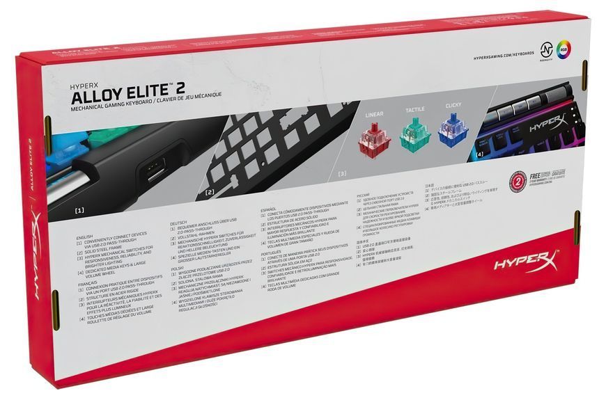 HyperX Клавіатура ігрова Alloy Elite RGB 2.0 Ru