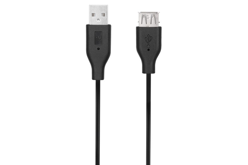 2E Кабель USB-A (AM/AF), 3m, black