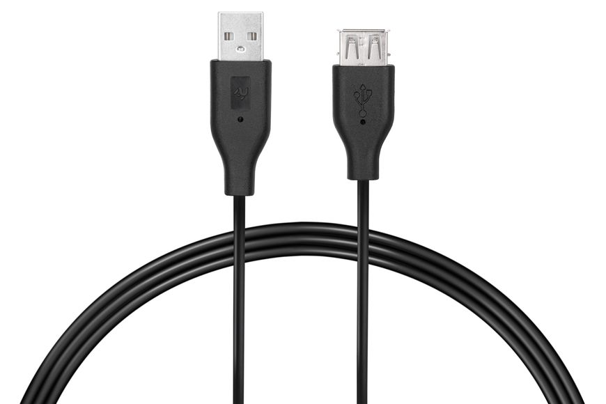 2E Кабель USB-A (AM/AF), 3m, black