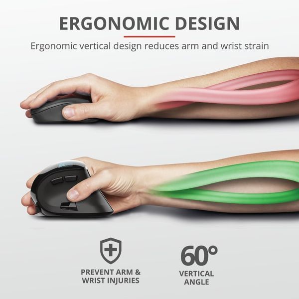 Trust Voxx Rechargeable Ergonomic WL Black
