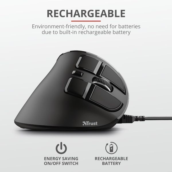 Trust Voxx Rechargeable Ergonomic WL Black