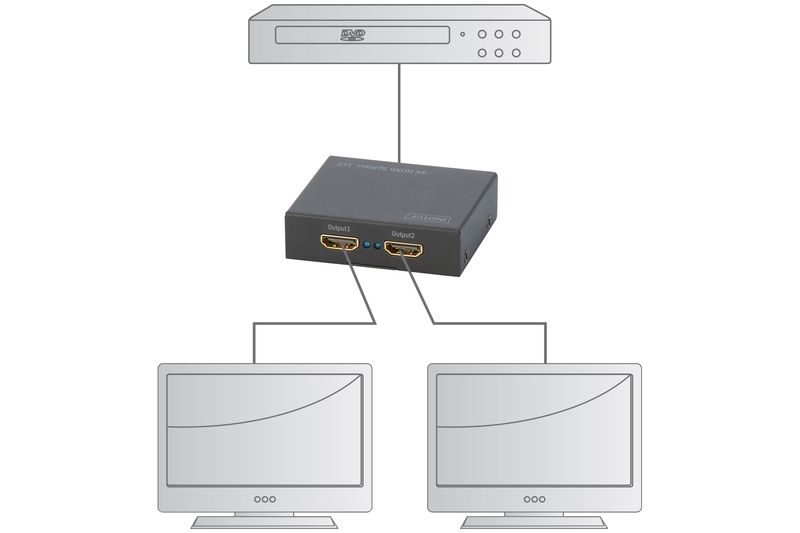 Digitus HDMI (INx1 - OUTx2), 4K