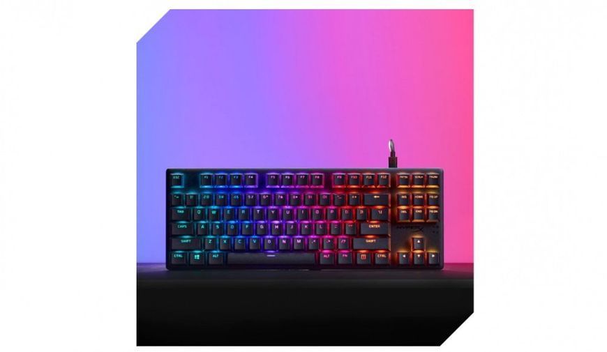 HyperX Клавіатура Alloy Origins Core PBT Aqua USB RGB ENG/RU Black