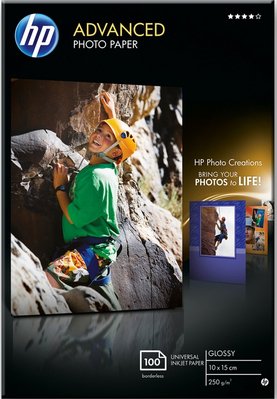 HP Advanced Glossy Photo Paper[глянцевая 10x15 см, 250 г/м, 100л.]