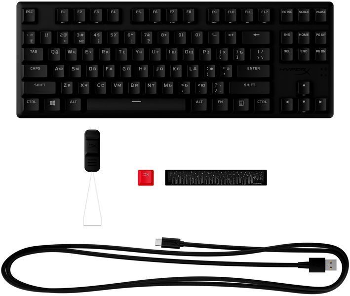 HyperX Клавіатура Alloy Origins Core PBT Red USB RGB ENG/RU Black