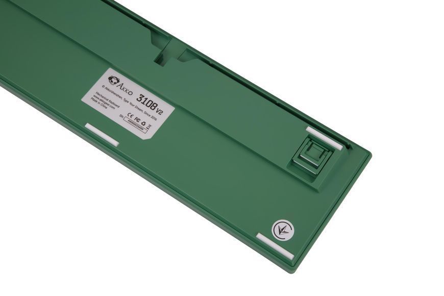 Akko Клавіатура механічна 3108 DS Matcha Red Bean 108Key, CS Pink V2, USB-A, EN/UKR, No Led, Зелений