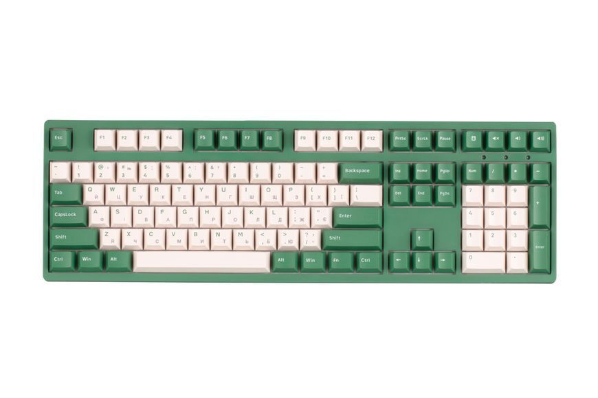 Akko Клавіатура механічна 3108 DS Matcha Red Bean 108Key, CS Pink V2, USB-A, EN/UKR, No Led, Зелений