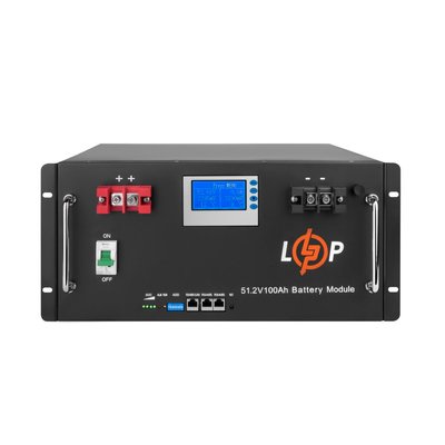 Акумулятор LP LiFePO4 48V (51,2V) - 100 Ah (5120Wh) (Smart BMS 100A) з LCD RM