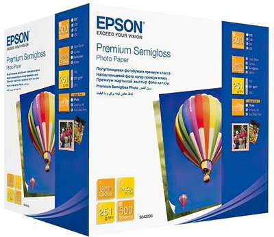 Epson Бумага 100mmx150mm Premium Semiglossy Photo Paper, 500л.
