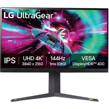 Монітор LG 31.5" 32GR93U-B 2xHDMI, DP, USB, Audio, IPS, 3840x2160, 144Hz, 1ms, DCI-P3 95%, G-SYNC, FreeSync, Pivot, HDR400 32GR93U-B фото