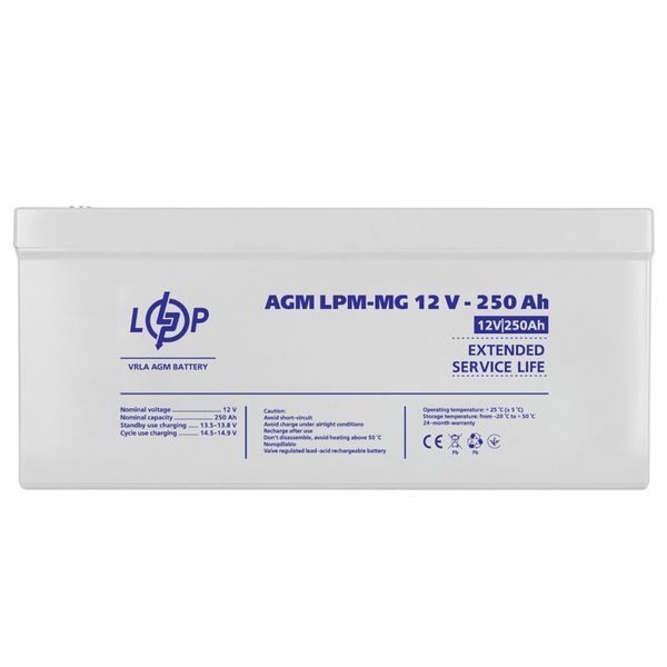 Акумулятор мультигелевий LPM-MG 12V - 250 Ah