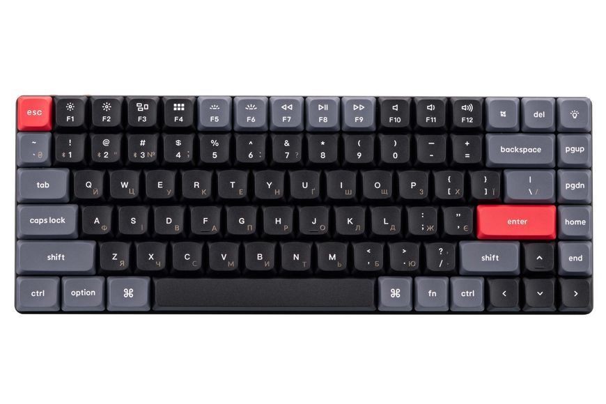 Keychron Клавиатура механическая K3 PRO 84Key, Gateron Red, BT/USB-A, Low Profile, QMK, EN/UKR, RGB, Черный