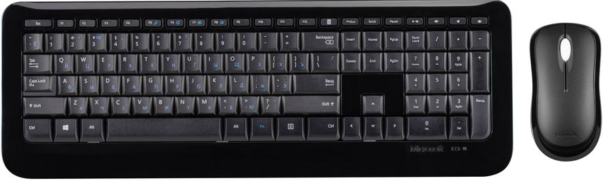 Microsoft Комплект Microsoft Desktop 850 109key, WL, EN/UKR/RU, Чорний PY9-00012 фото