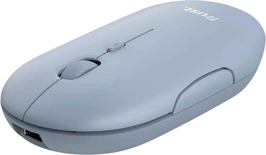 Trust Миша Puck Rechargeable Ultra-Thin BT WL Silent Blue