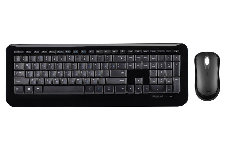 Microsoft Комплект Microsoft Desktop 850 109key, WL, EN/UKR/RU, Чорний PY9-00012 фото