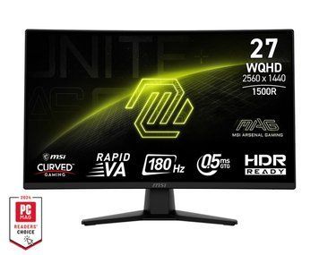 Монітор MSI 27" MAG 274CQF 2xHDMI, DP, Audio, VA, 2560x1440, 180Hz, 0.5ms, sRGB 128%, CURVED, AdaptiveSync 9S6-3CE31T-007 фото