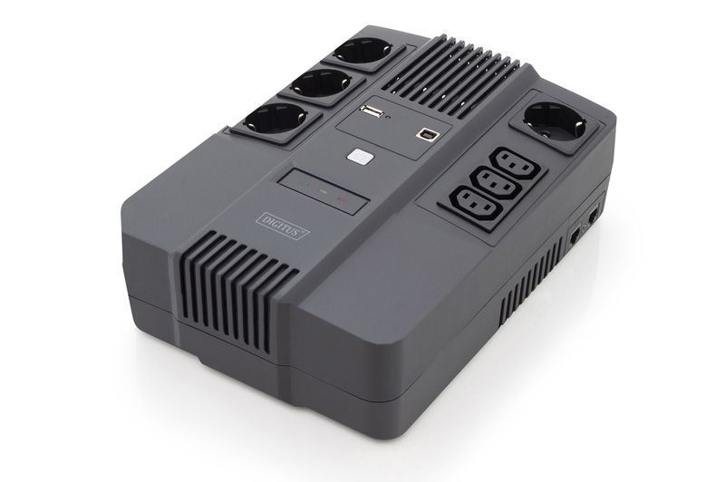 Digitus ИБП All-in-One, 600VA/360W, LED, 4xSchuko/3xC13, RJ45, USB DN-170110 фото