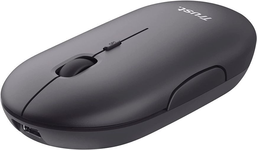 Trust Миша Puck Rechargeable Ultra-Thin BT WL Silent Black