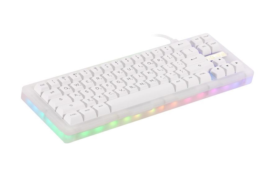 Akko Клавіатура механічна ACR Pro 68 68Key, CS Crystal, USB-A, Hot-swappable, EN/UKR, RGB, Білий