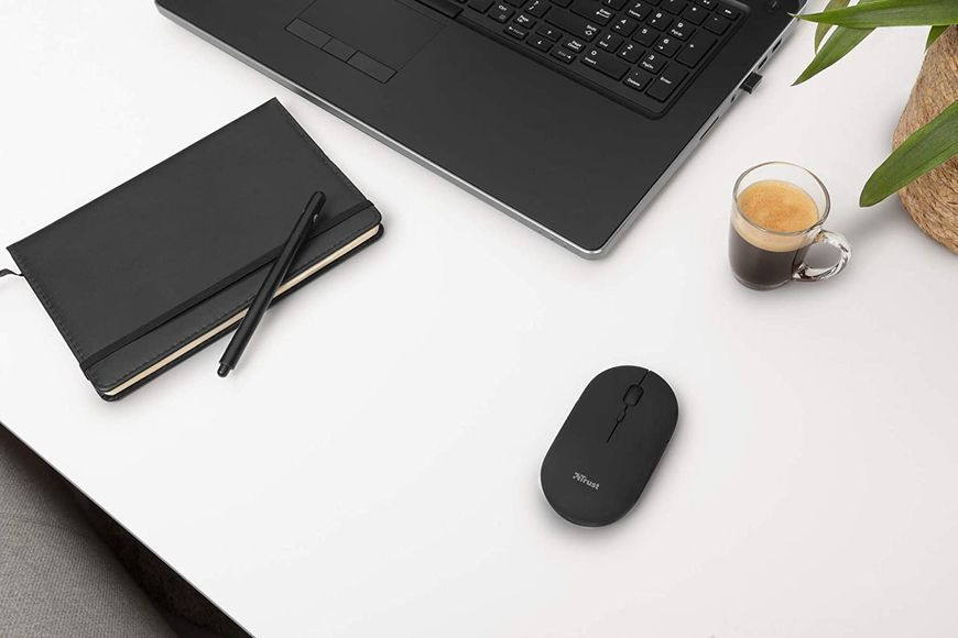 Trust Миша Puck Rechargeable Ultra-Thin BT WL Silent Black