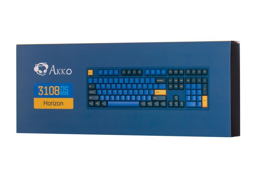 Akko Клавиатура механическая 3108 DS Horizon 108Key, CS Orange V2, USB-A, EN/UKR, No Led, Синий