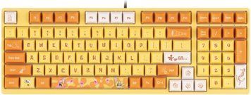 Akko Клавіатура механічна 3098S Sponge Bob 98Key, CS Starfish, USB-A, Hot-swappable, EN/UKR, RGB, Жовтий