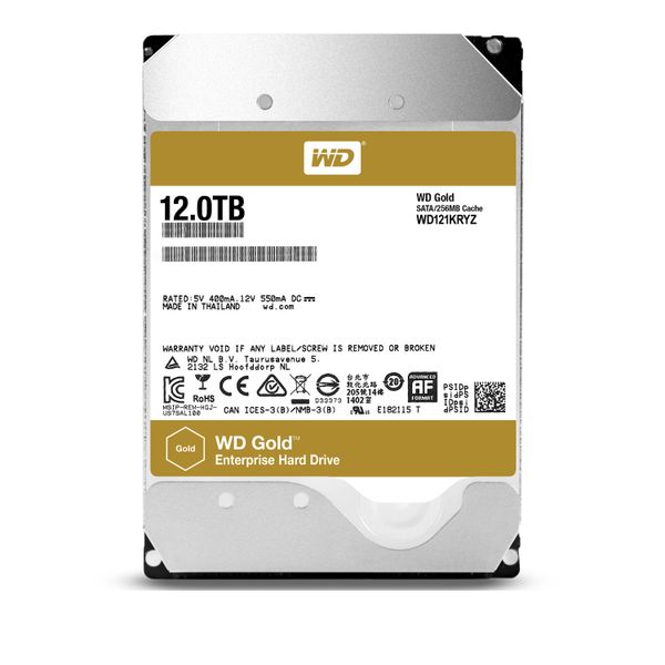 WD Жесткий диск 12TB 3.5" 7200 256MB SATA Gold
