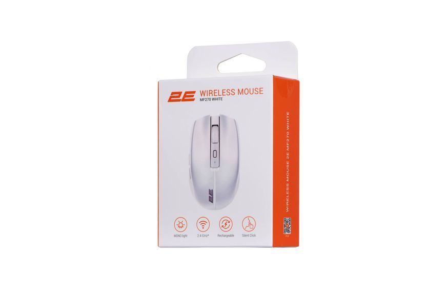 2E Миша MF270 Silent Rechargeable WL White