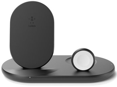 Belkin 3-in-1 Wireless Pad/Stand/Apple Watch[Зарядное устройство беспроводное 3в1 iPhone/Watch/AirPods, черный]
