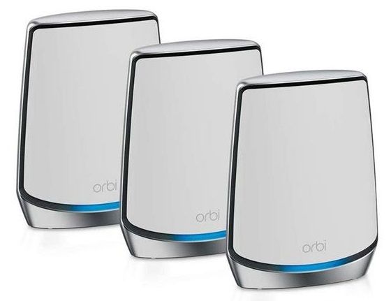 NETGEAR WiFi-система Orbi RBK853 AX6000 WiFi 6, MESH, 4xGE LAN, 1x2,5GE WAN, бел. цв. (3шт.)