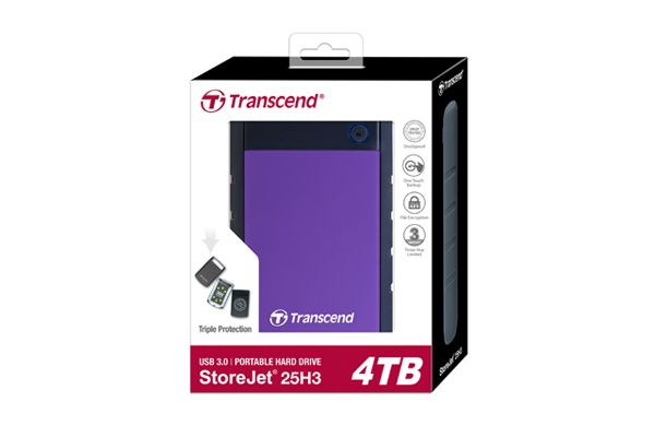 Transcend Портативный жесткий диск 4TB USB 3.1 StoreJet 25H3 Purple