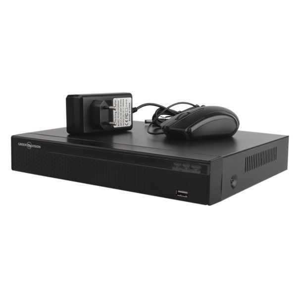 IP відеореєстратор 9-канальний 5MP NVR GreenVision GV-N-E004/9 1080P
