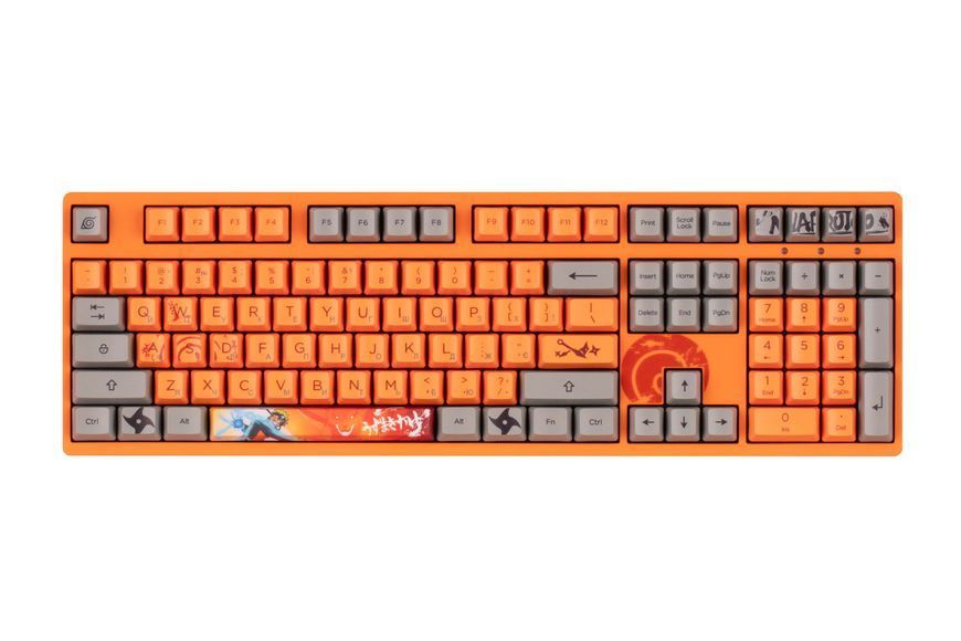 Akko Клавиатура механическая 3108 Naruto 108Key, CS Pink V2, USB-A, EN/UKR, No Led, Оранжевый