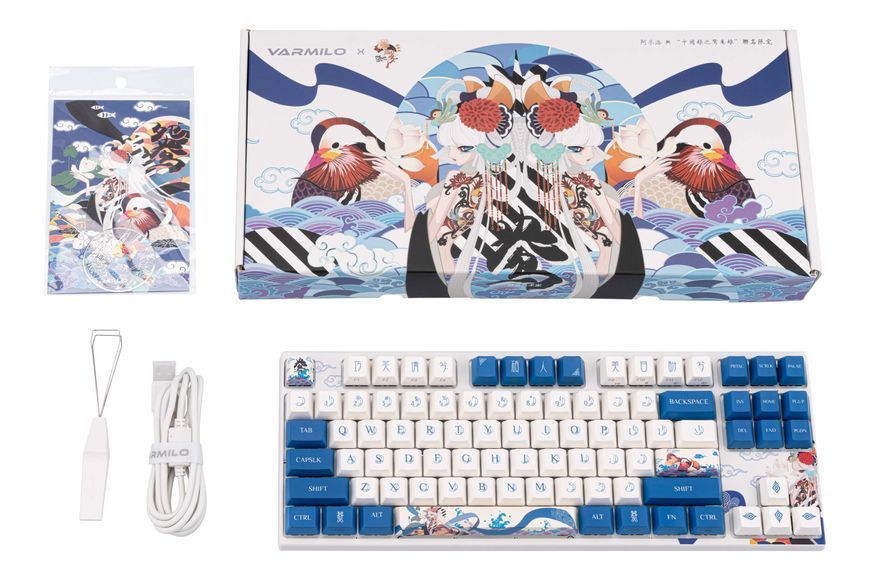 Varmilo Клавіатура VEA87 Lovebirds-I Cherry Mx Blue Multicolor